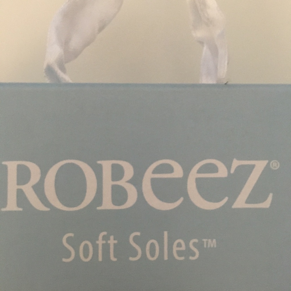 Robeez Soft Soles Baby Shoes in Mint Stripe with Seahorse & Coral 18-24M - Picture 12 of 14